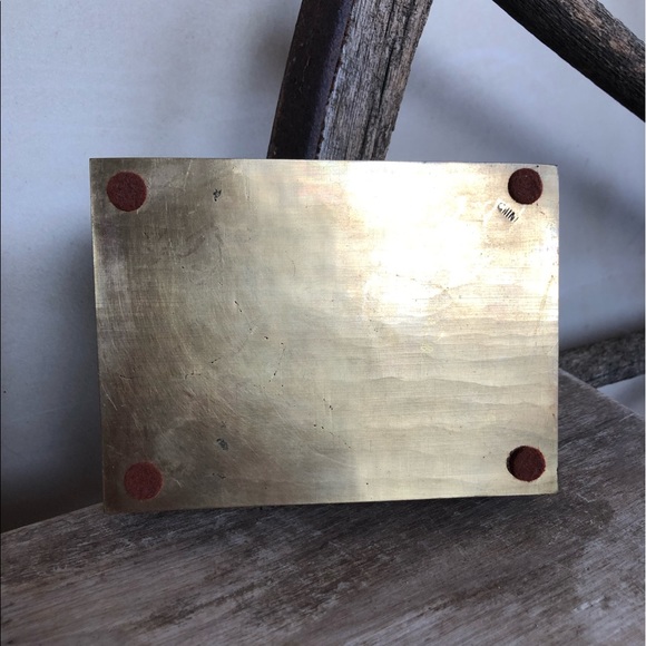 ENAMEL BRASS Beautiful Vtg Handpainted Trinket Box - Picture 4 of 8